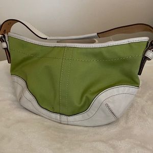 Authentic Vintage Small Coach Leather/Cloth Bag